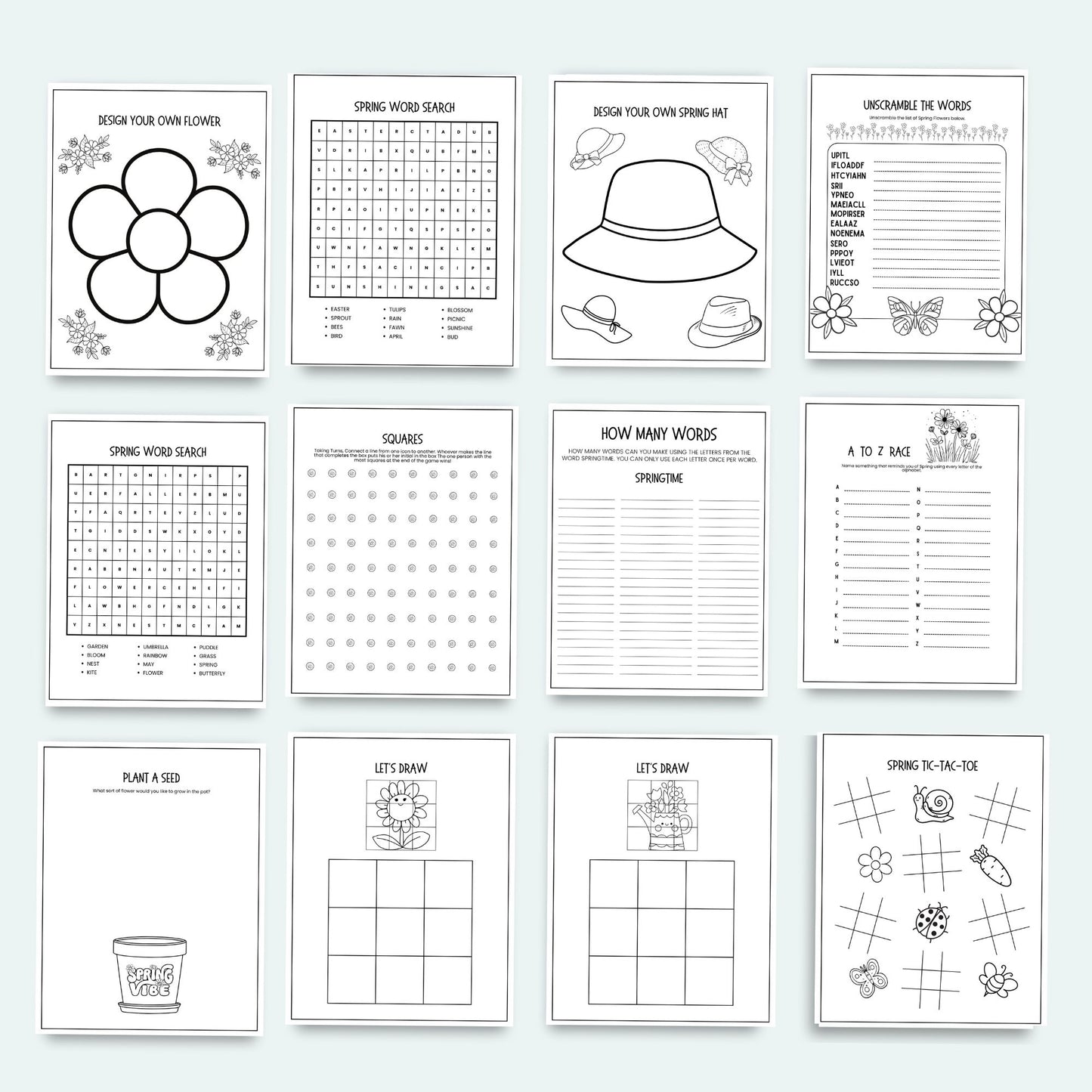 Printable Spring Activity Book