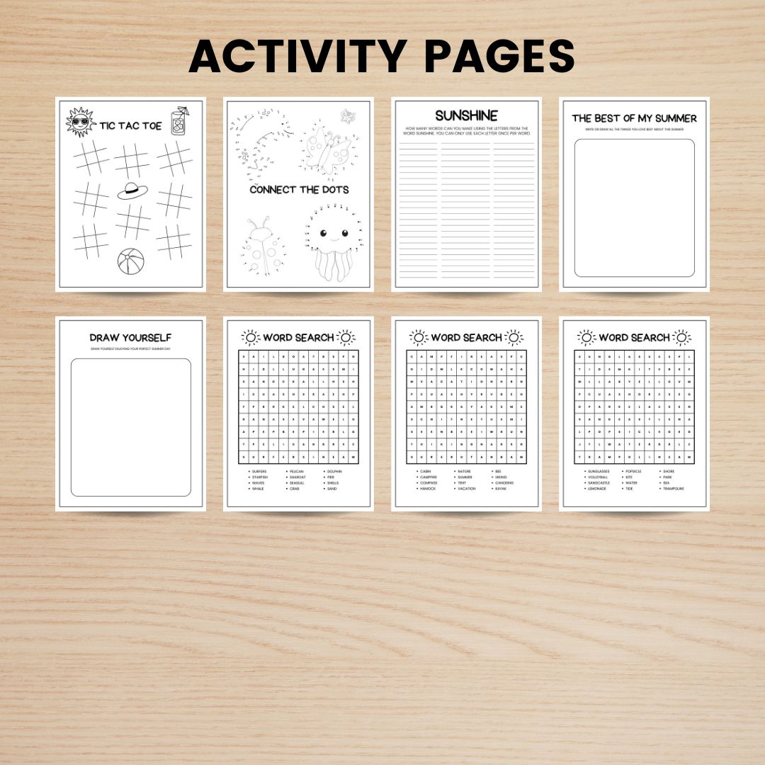 Printable Summer Activity Book