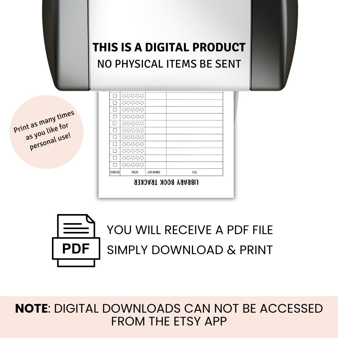 Printable Reading Journal
