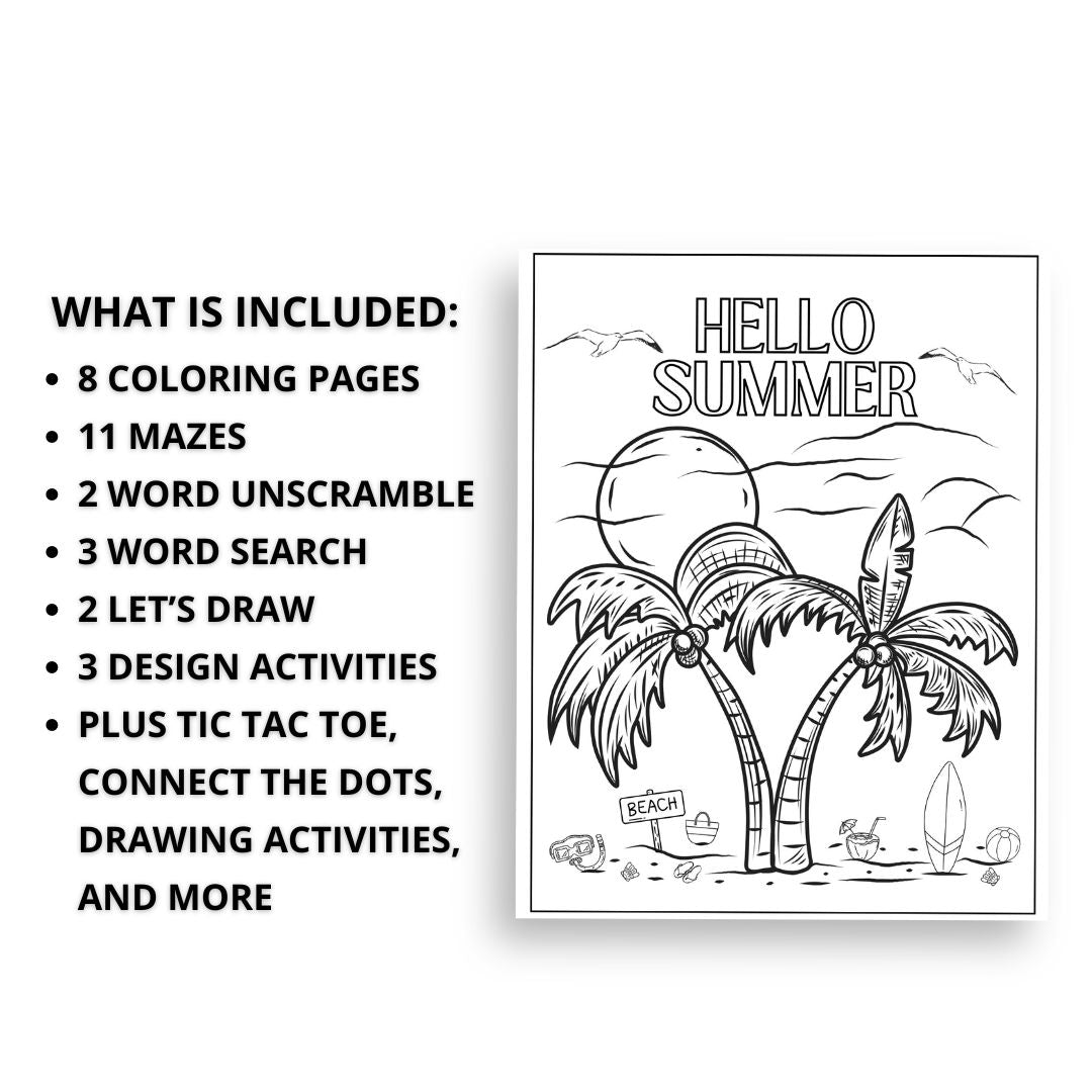 Printable Summer Activity Book