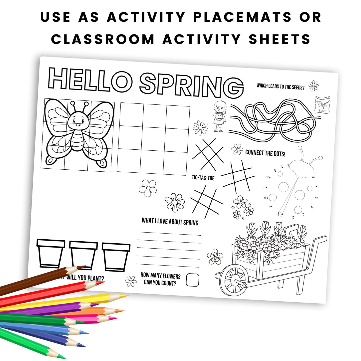 Printable Spring Activity Placemats
