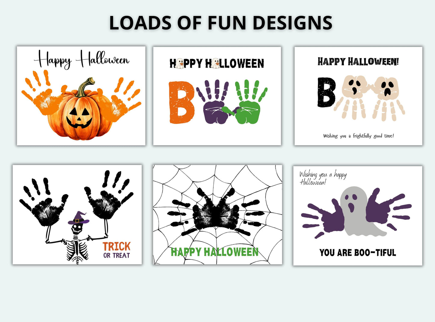 Printable Halloween Handprint Craft Bundle