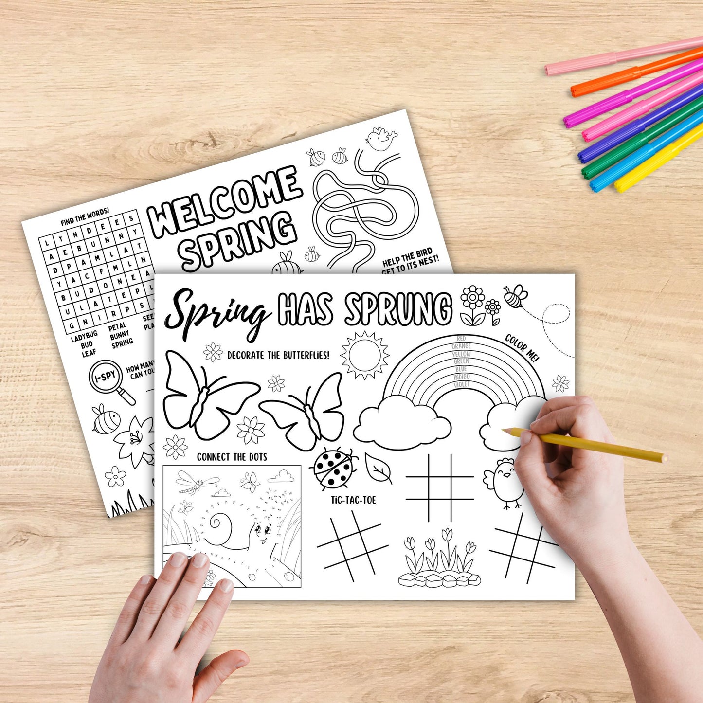Printable Spring Activity Placemats