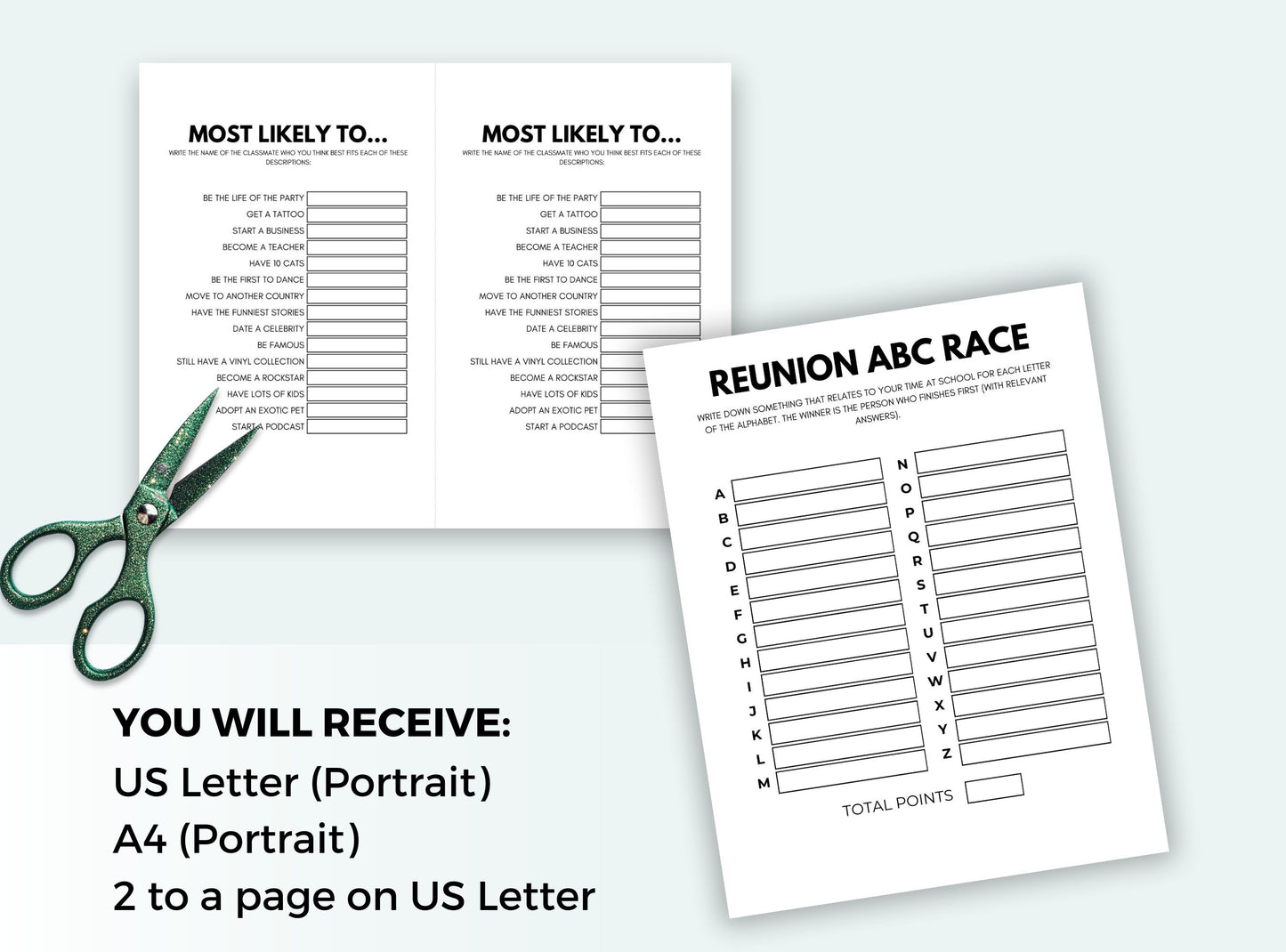 Printable Graduated In 1975 Party Game Bundle