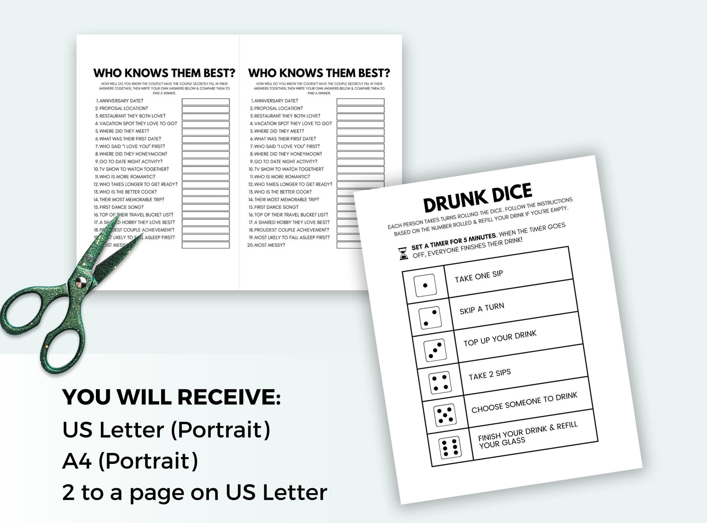 Printable Married In 1975 Party Game Bundle