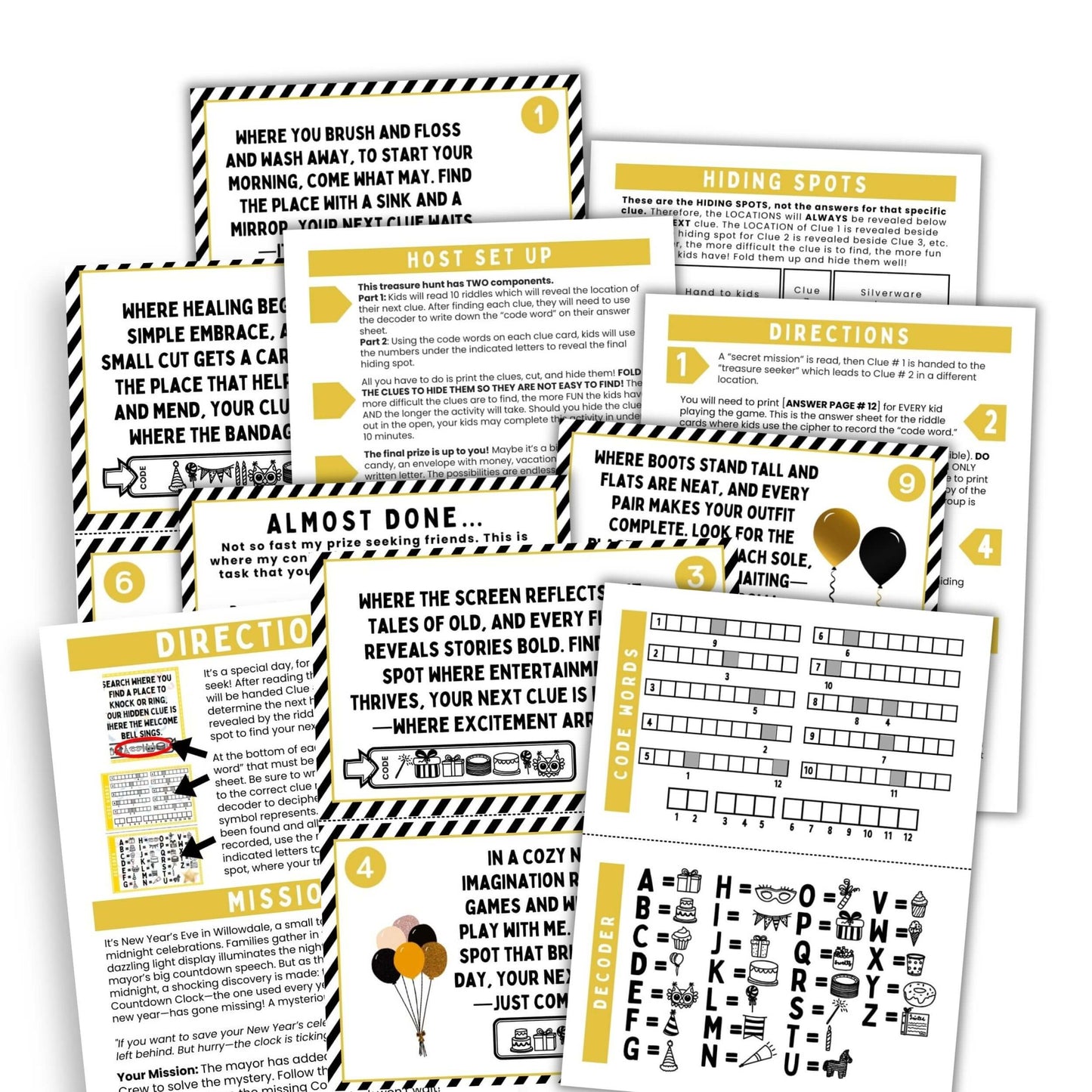 Printable New Years Scavenger Hunt