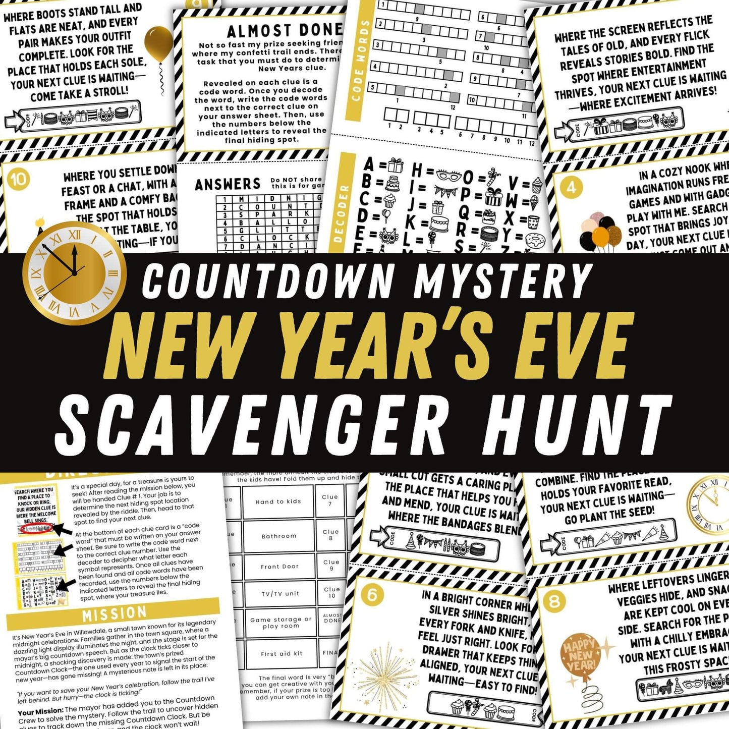 Printable New Years Scavenger Hunt