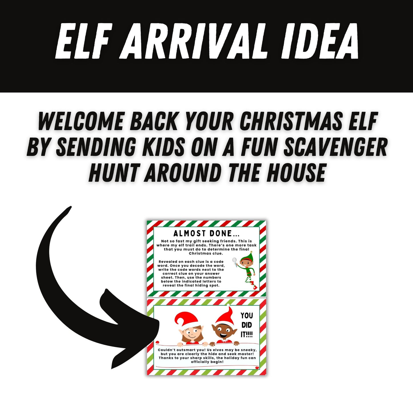 Printable Elf Arrival Scavenger Hunt