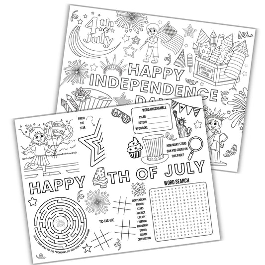 Printable 4th Of July Activity Placemats