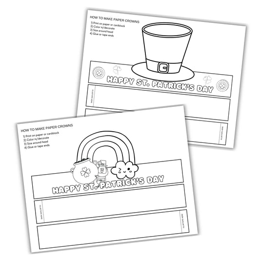 Printable St. Patrick's Day Paper Crowns