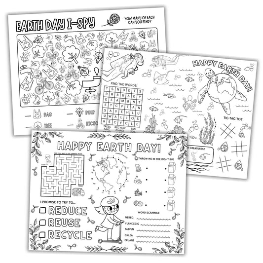 Earth Day Activity Placemats