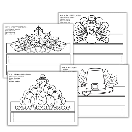 Printable Thanksgiving Paper Crowns