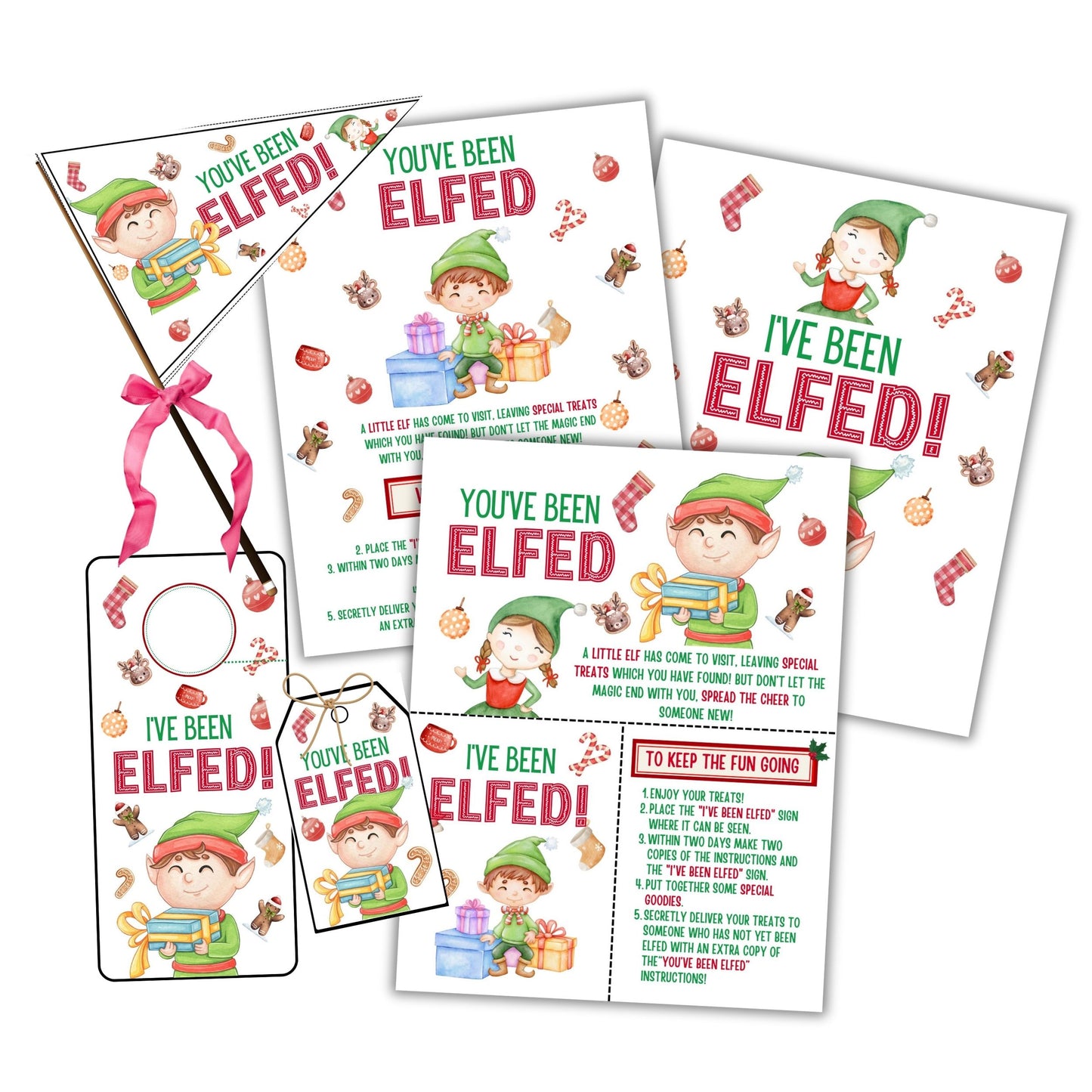 Printable You've Been Elfed Kit