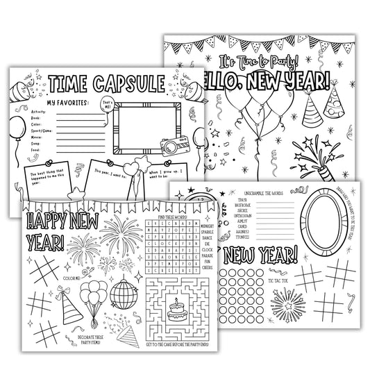 New Years Eve Activity Placemats