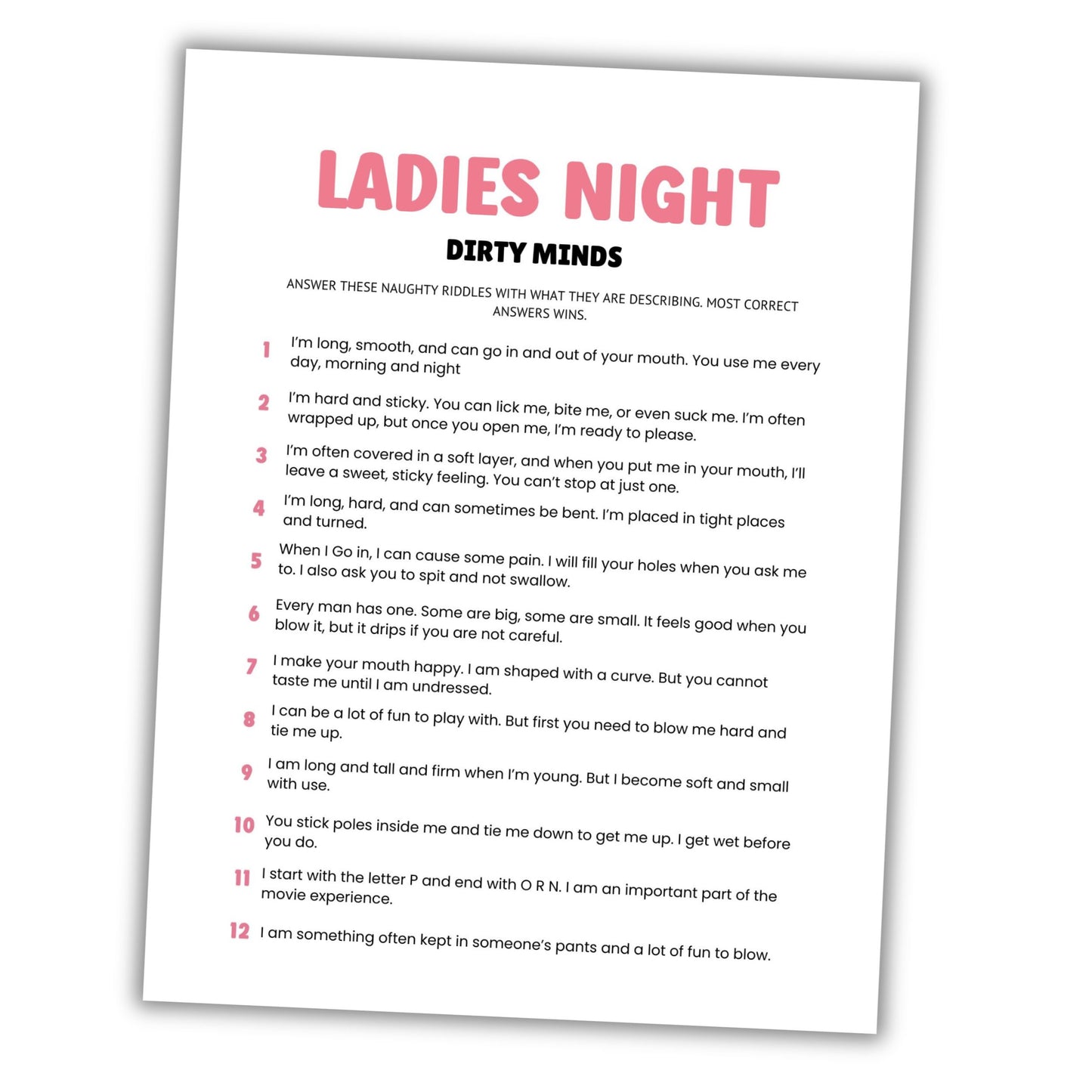 Dirty Minds Game