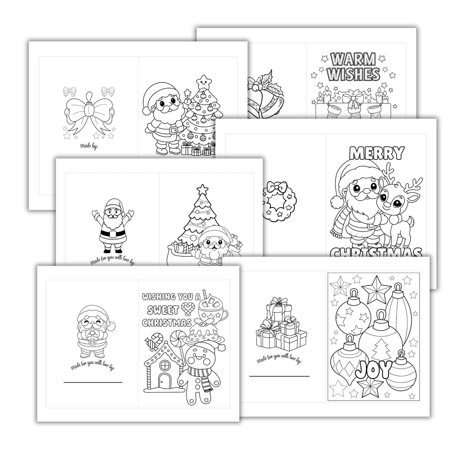printable coloring christmas cards