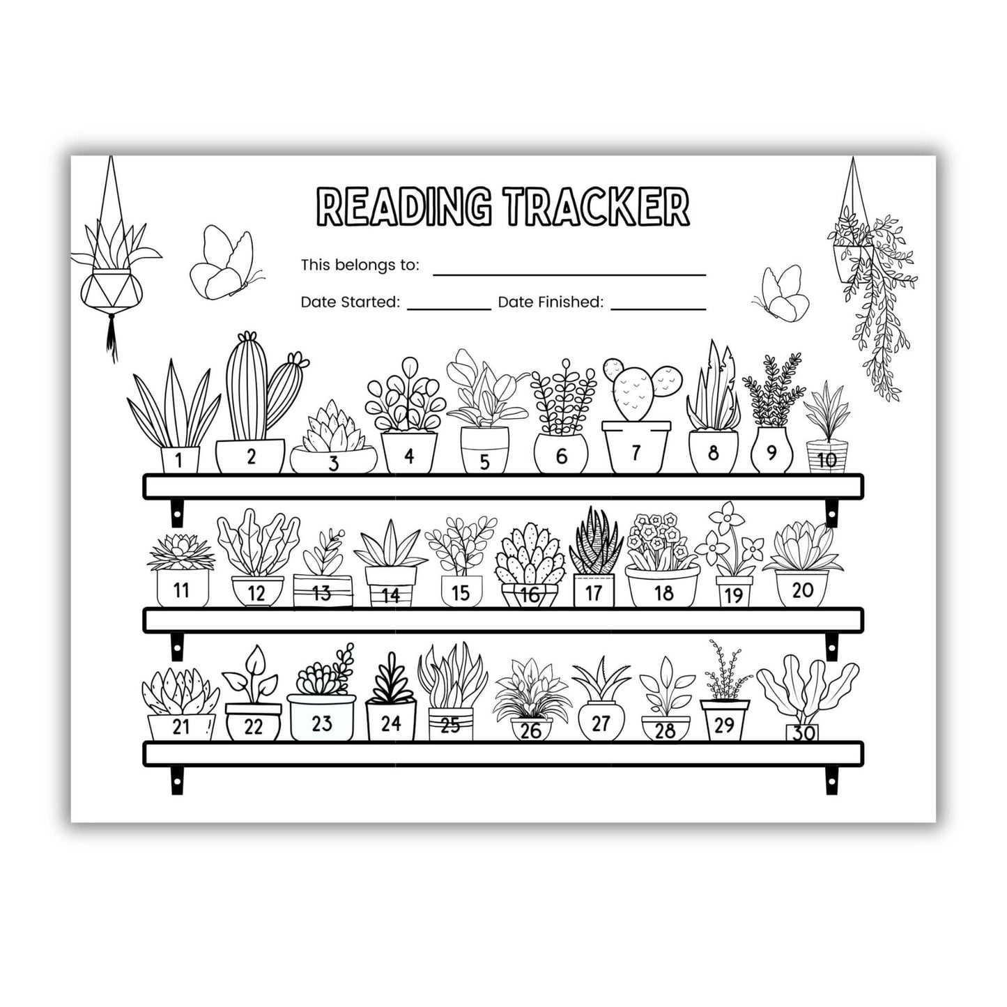 Plant Reading Challenge Tracker