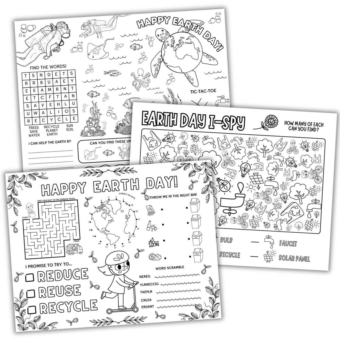 Earth Day Activity Placemat