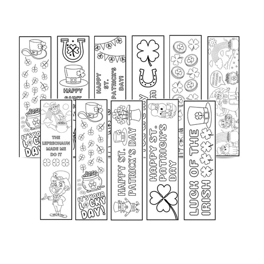 St Patrick's Day Coloring Bookmarks - Simplify Create Inspire