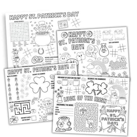 St Patrick's Day Activity Placemats - Simplify Create Inspire