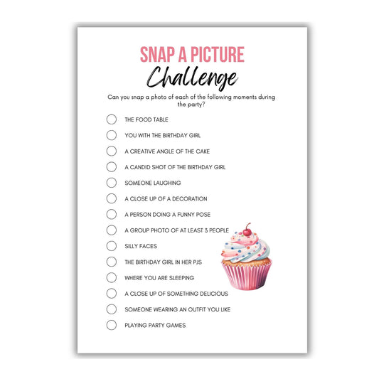 Birthday Party Photo Challenge Game - Simplify Create Inspire