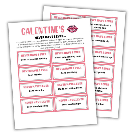 Galentines Day Never Have I Ever Game - Simplify Create Inspire