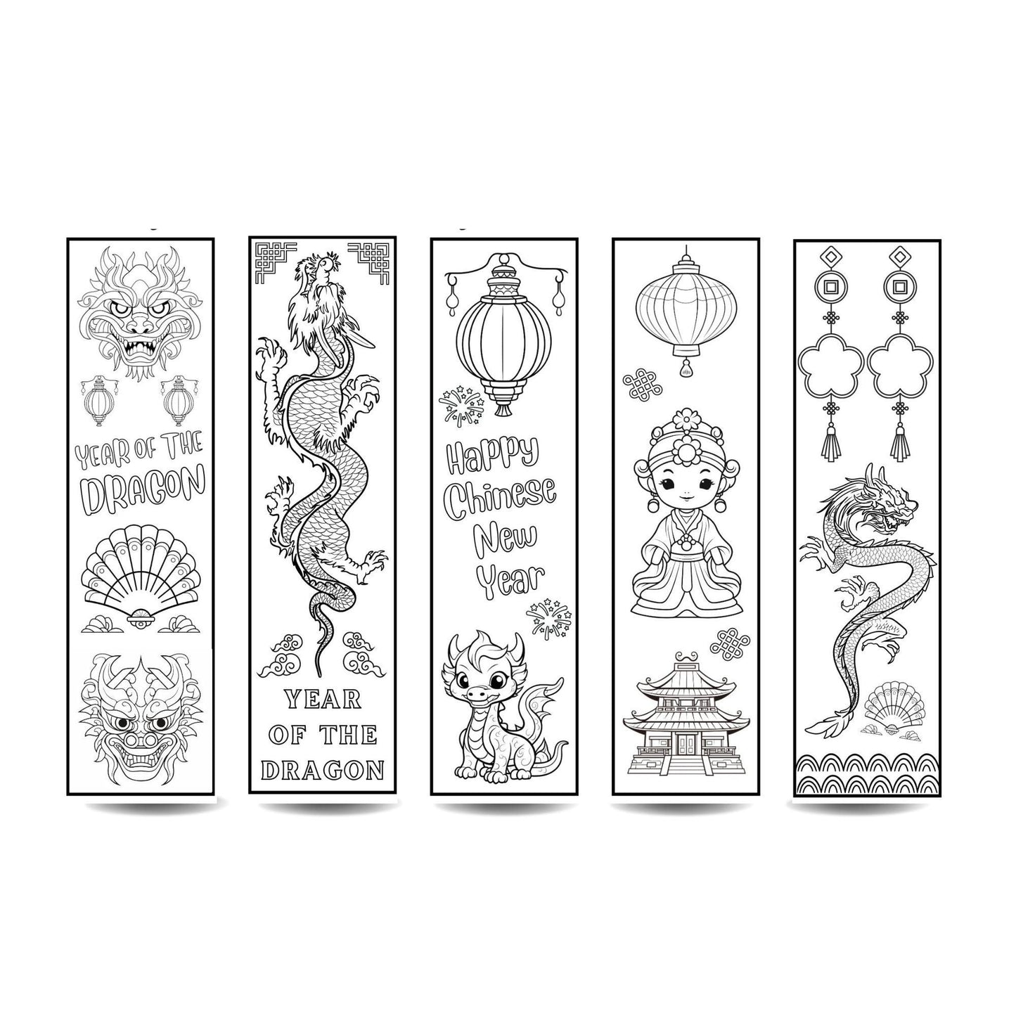 Chinese New Year Colour In Bookmarks - Simplify Create Inspire