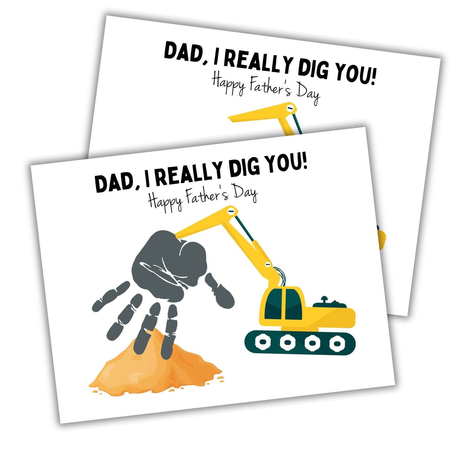 Printable I Dig You Father's Day Handprint Art
