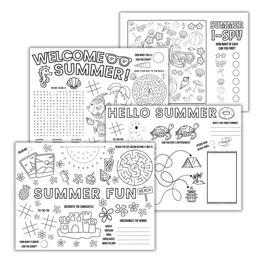 Printable Summer Activity Placemats