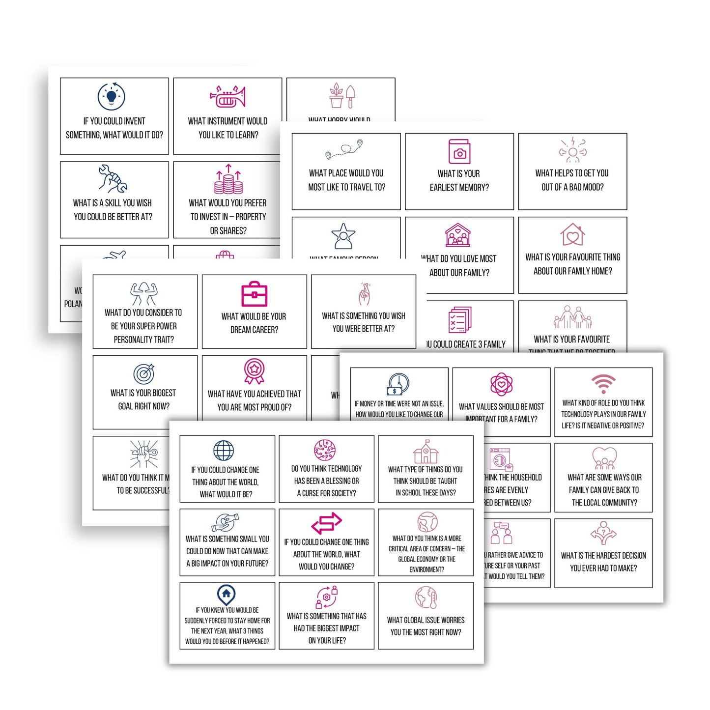 family conversation starter cards