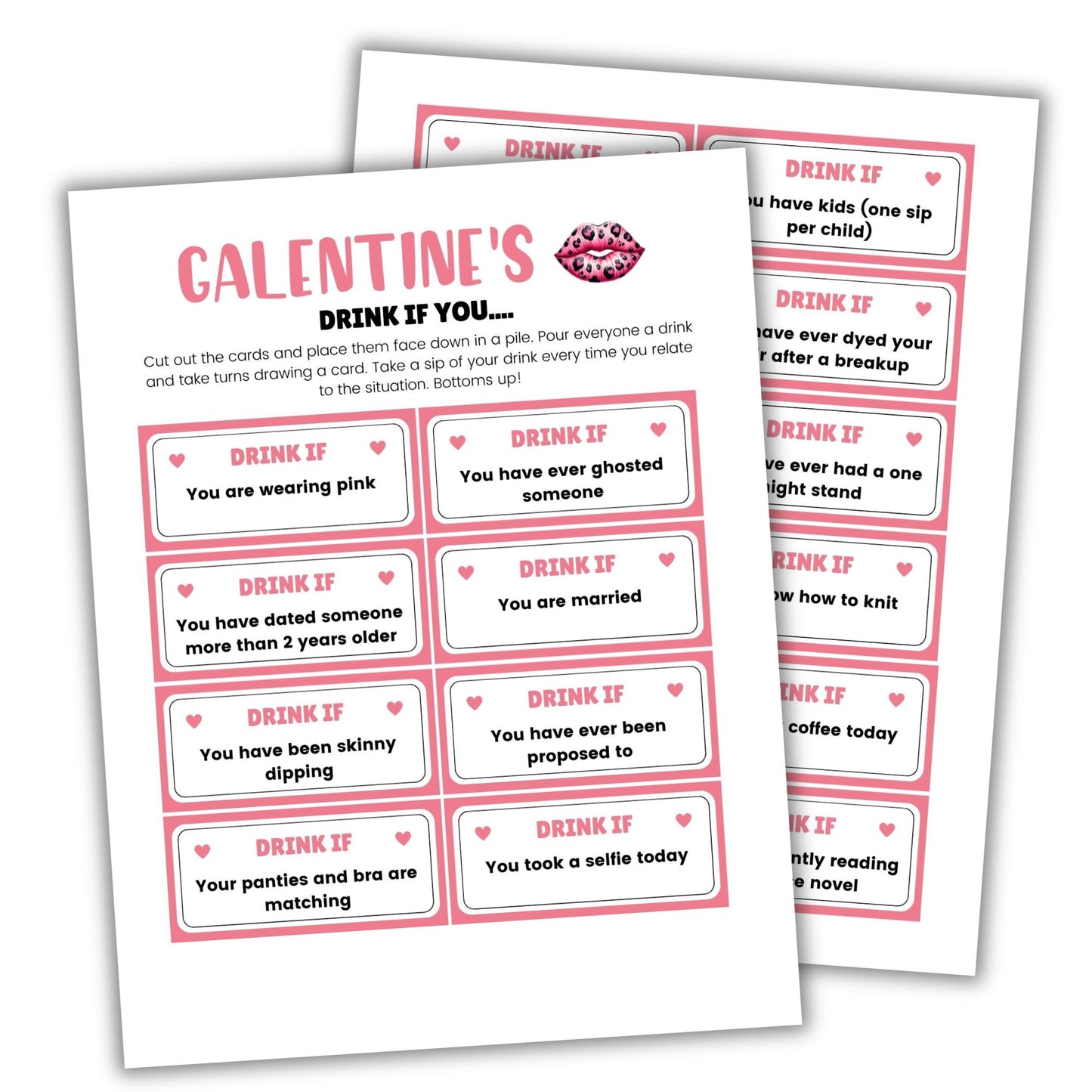 Galentines Day Drink If Game - Simplify Create Inspire