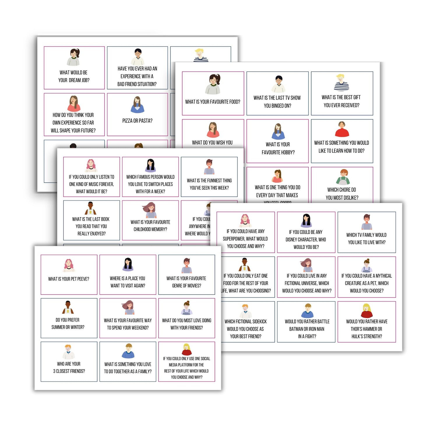 Teen Conversation Cards - Simplify Create Inspire