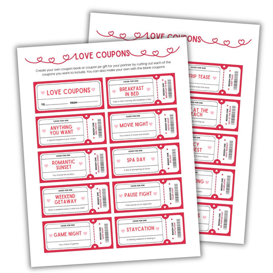 Love Coupons - DIY Couple Coupon Book Or Jar - Simplify Create Inspire