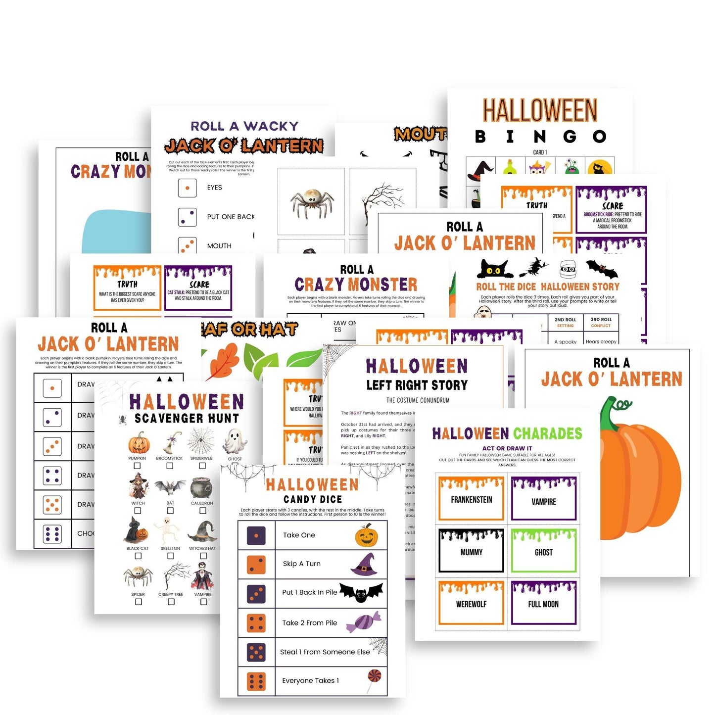 Halloween Party Game Bundle - Simplify Create Inspire