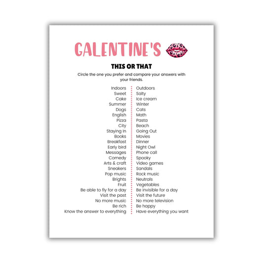 Galentines This Or That Game - Simplify Create Inspire