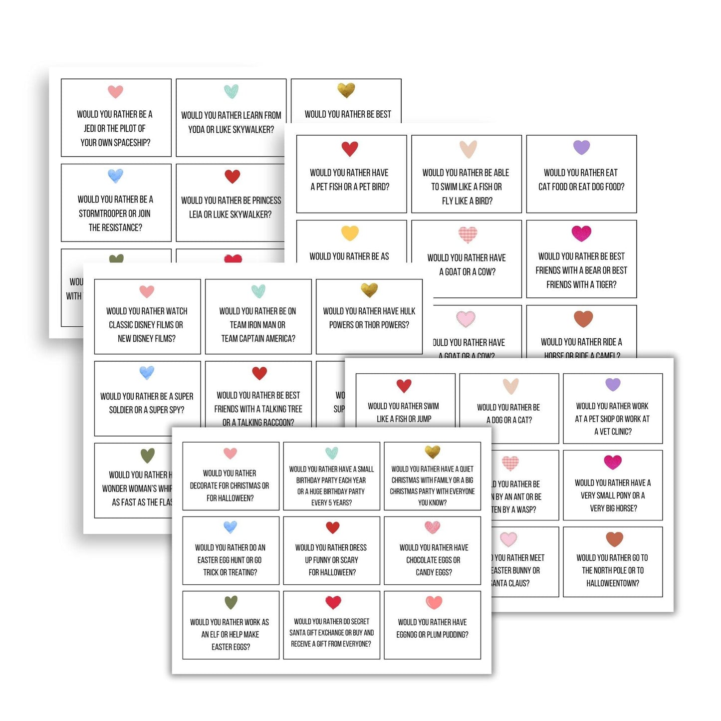 Would You Rather Question Cards For Families - Simplify Create Inspire