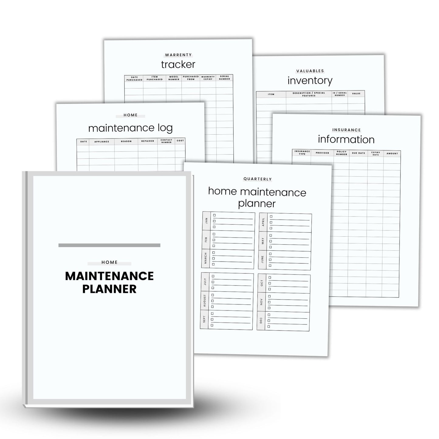 Home Maintenance Planner - Simplify Create Inspire