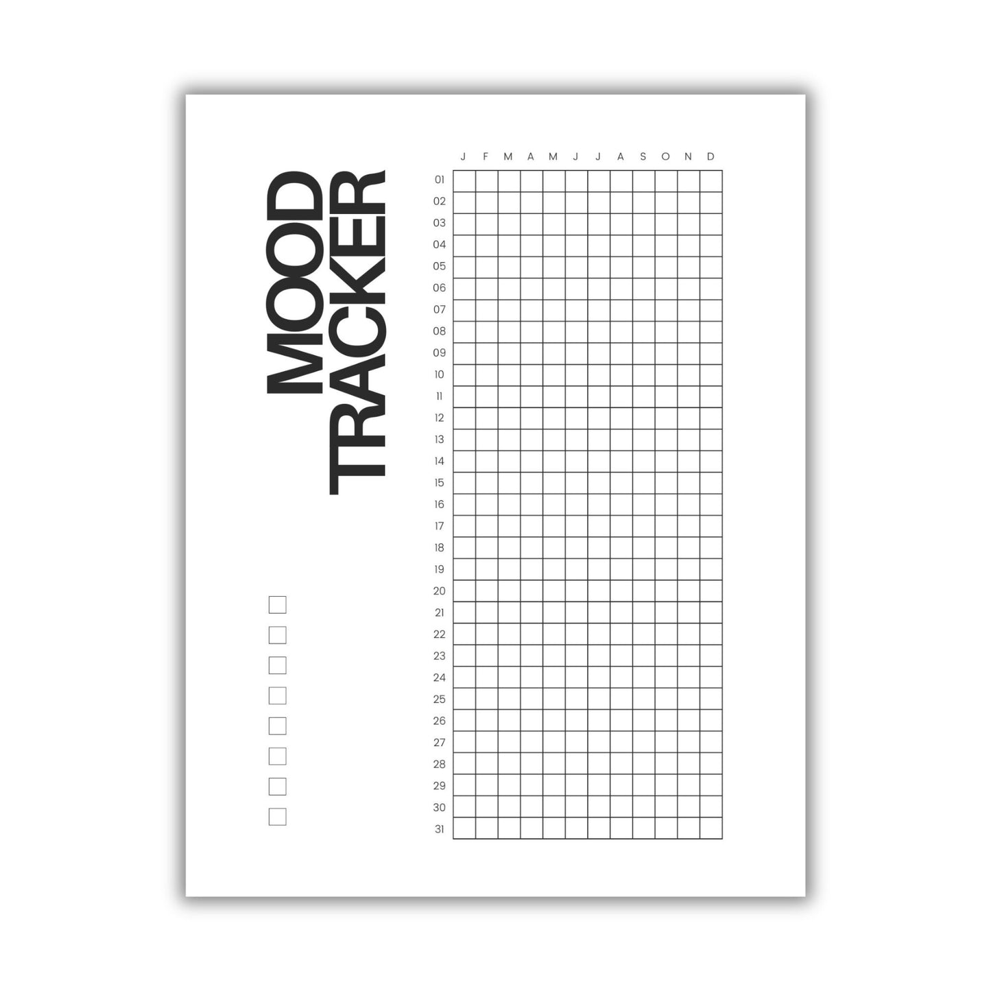 Yearly Mood Tracker - Simplify Create Inspire