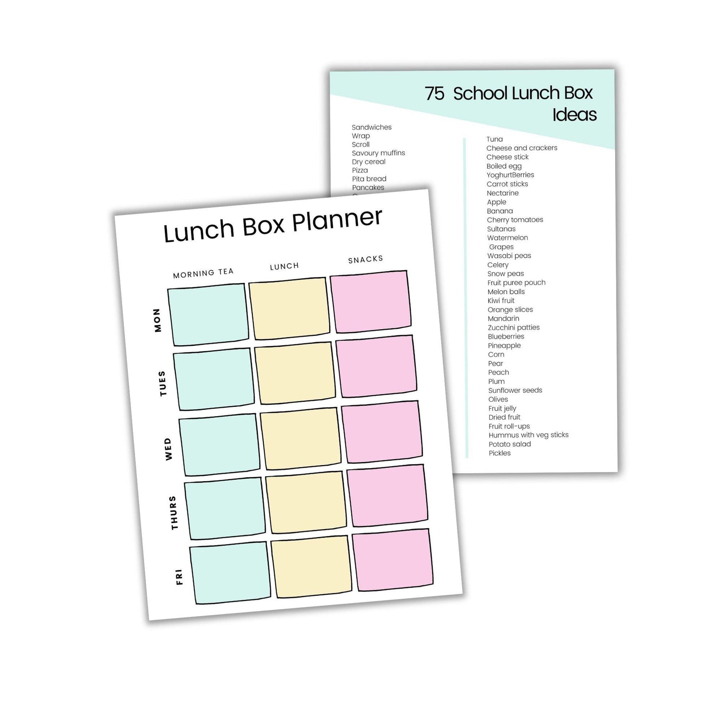 School Lunch Box Planner & Ideas List - Simplify Create Inspire