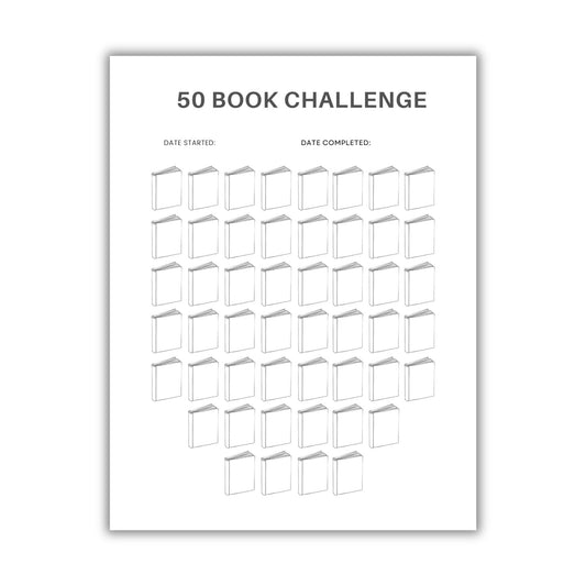 50 Book Reading Challenge Tracker - Simplify Create Inspire