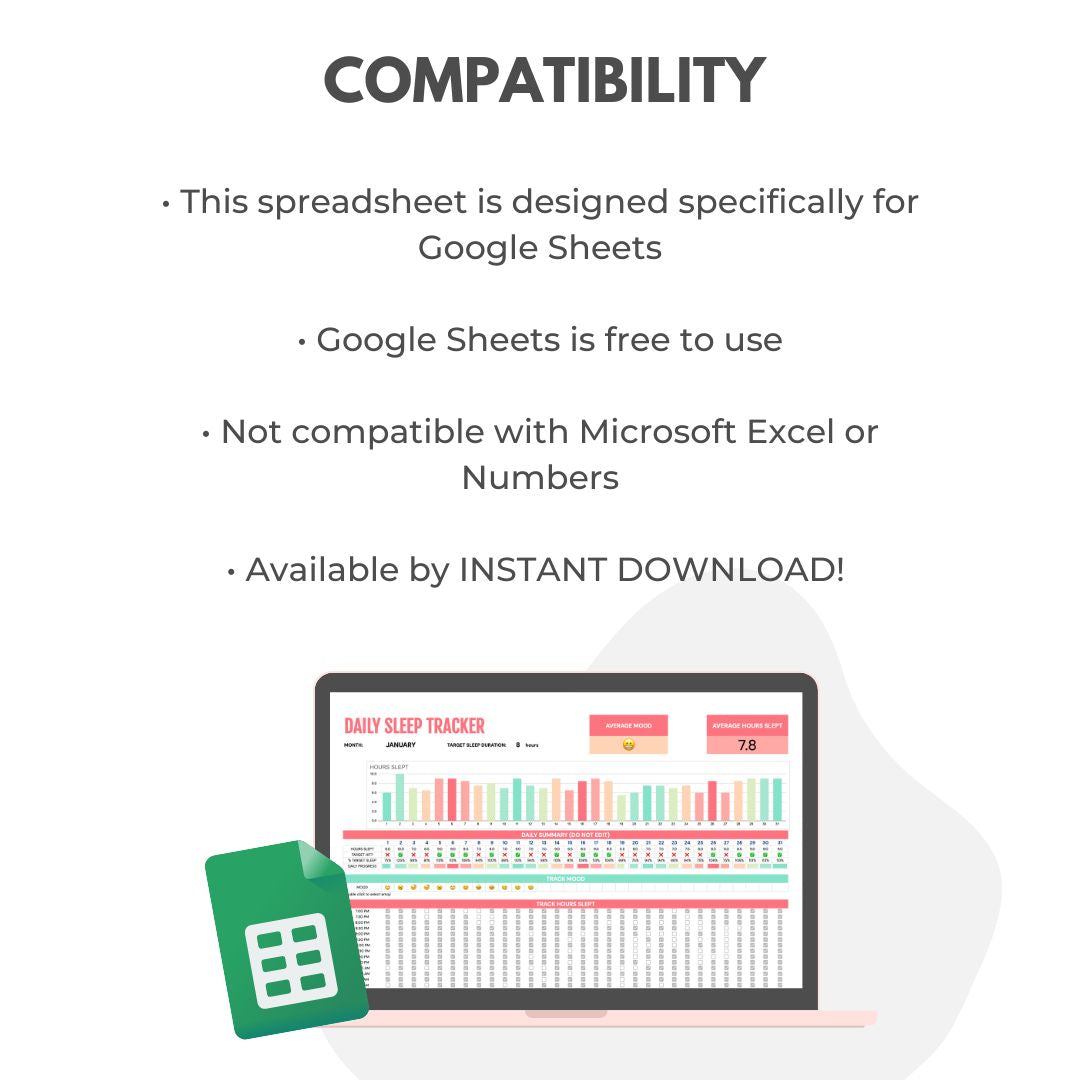 Printable Daily Sleep Tracker Spreadsheet
