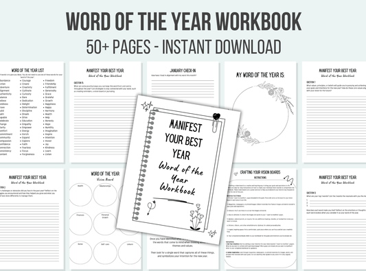 Printable Word Of The Year Workbook