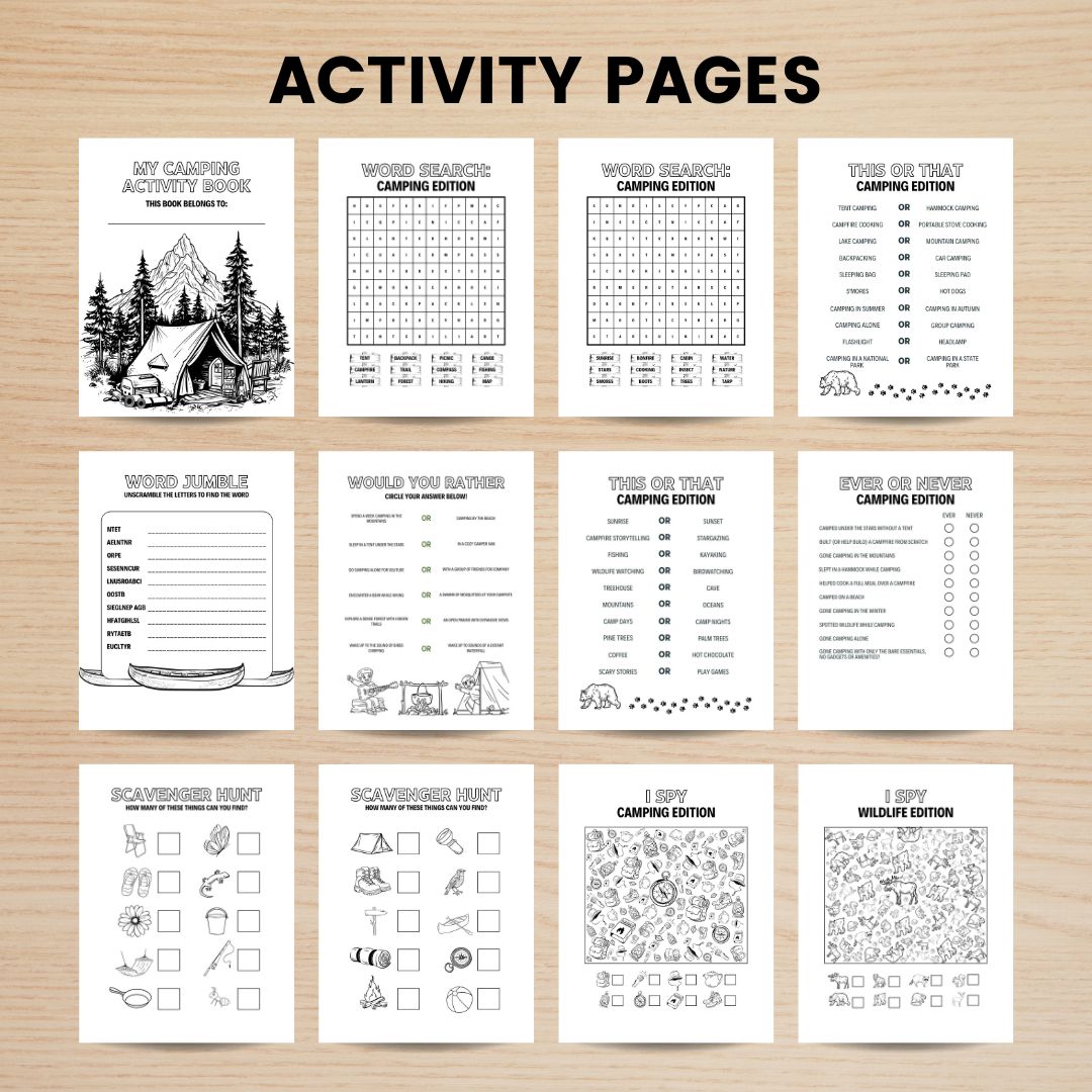 Printable Camping Activity Book