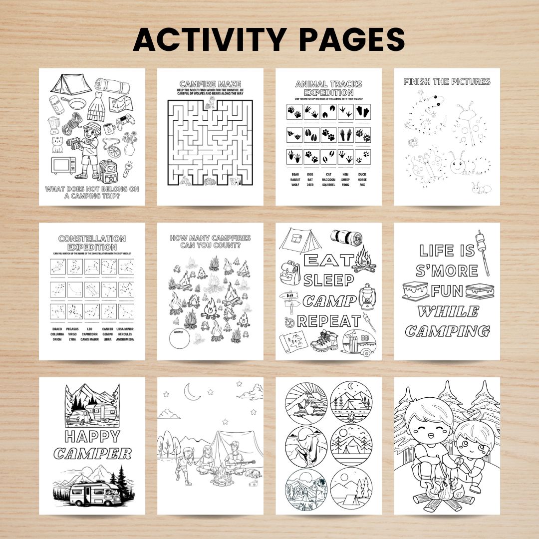 Printable Camping Activity Book