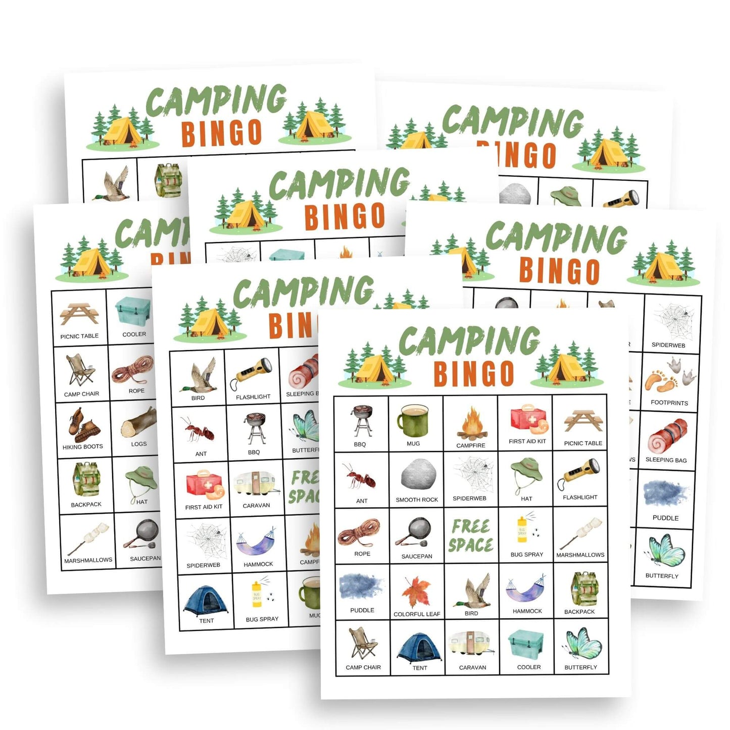Printable Camping Bingo Game