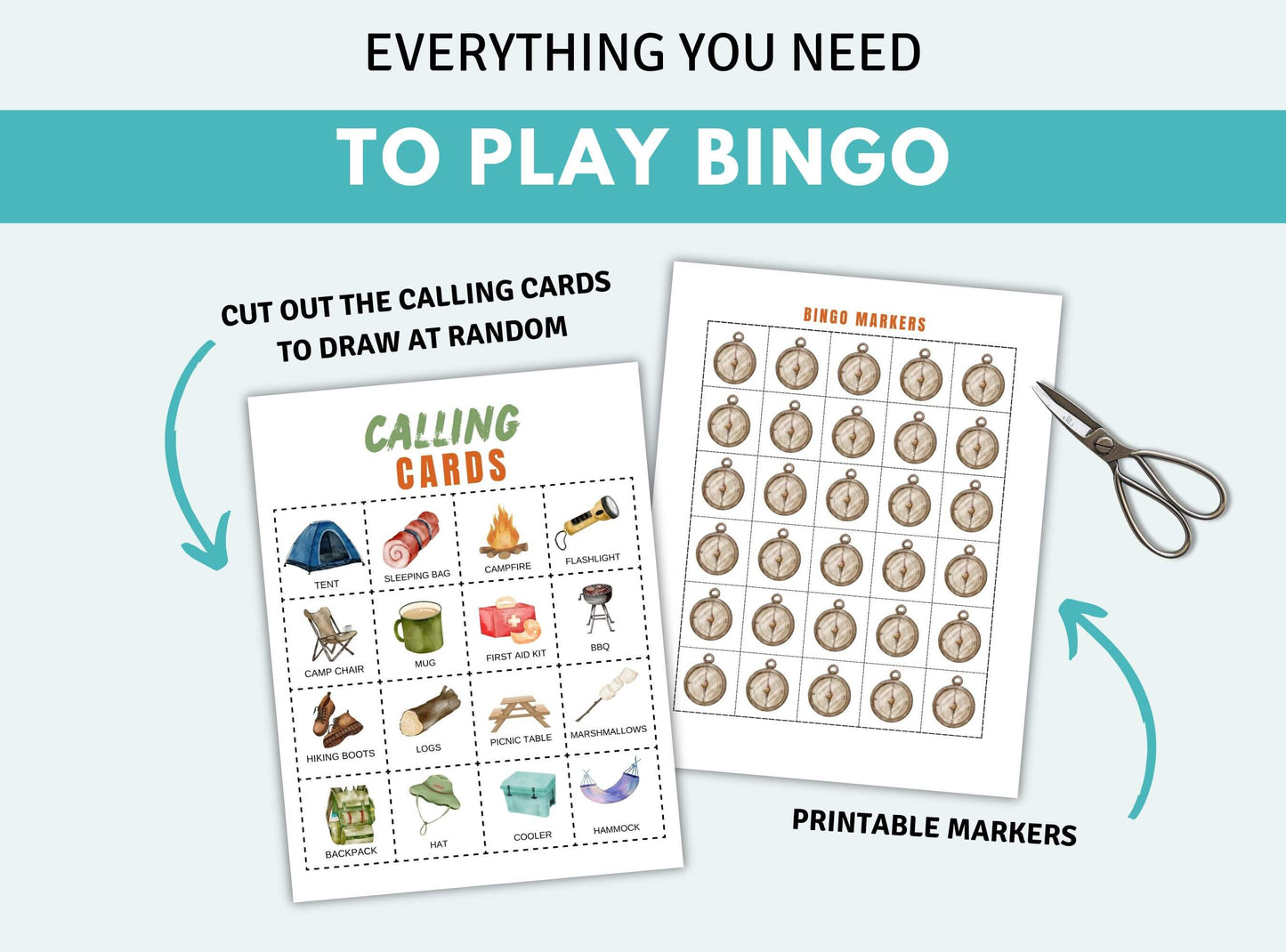 Printable Camping Bingo Game