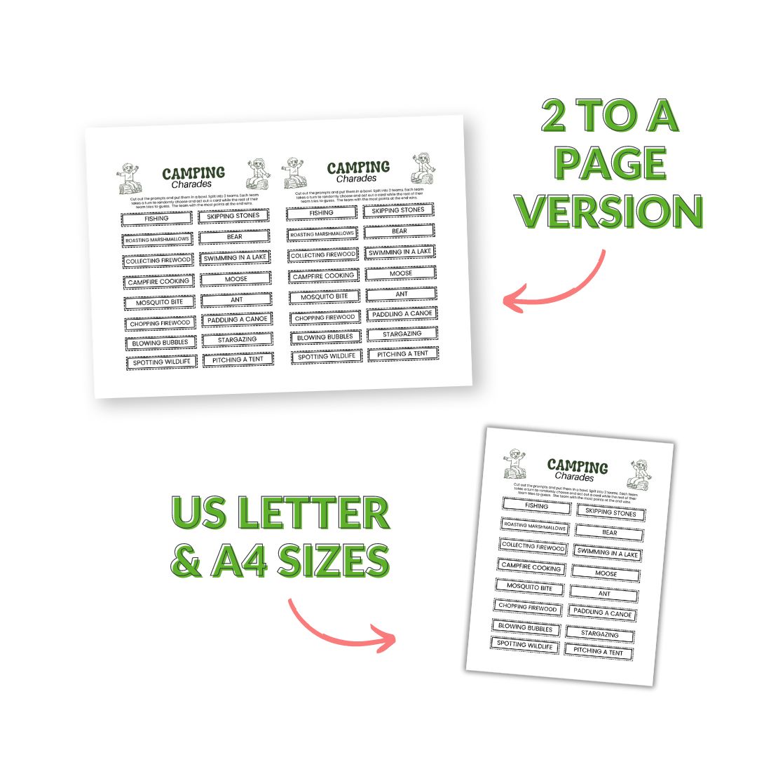 Printable Camping Games Bundle