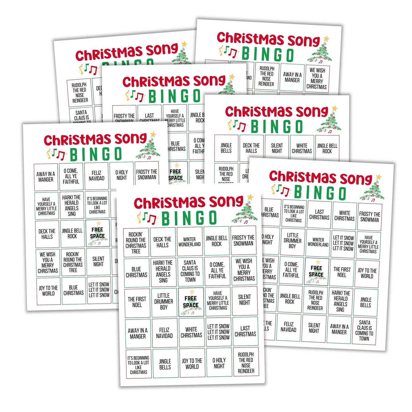 Printable Christmas Song Bingo Game