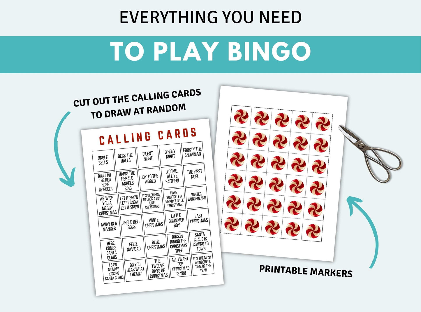 Printable Christmas Song Bingo Game