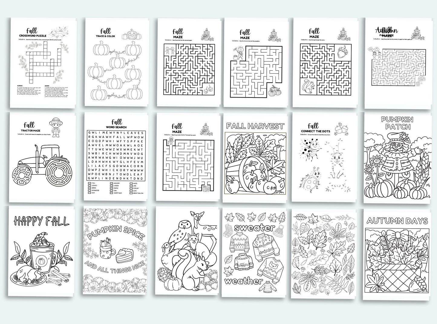 Printable Fall Activity Book